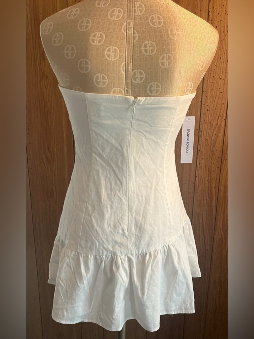 Princess Polly Strapless White Drawstring Mini Dress - Picture 6 of 7